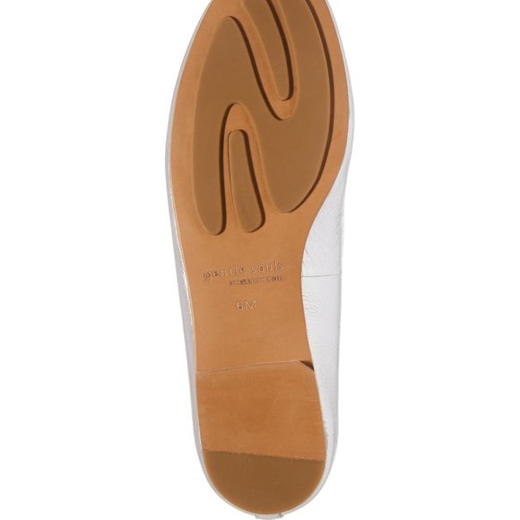 W206 Gentle Souls Silver Metallic Eugene Flat Shoes Size 8 M - Picture 6 of 6